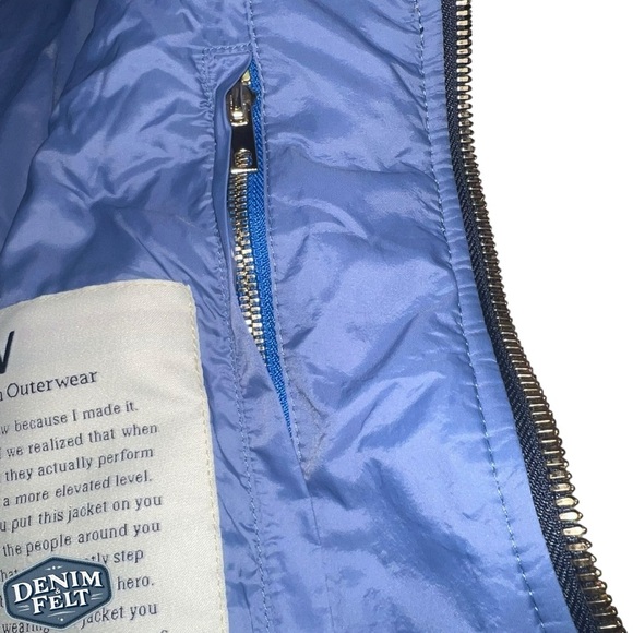 Aviator Nation WOMEN'S Navy Blue 5 STRIPE FULL ZIP PUFFER VEST | EUC⚡️MSRP$395 - Picture 15 of 16